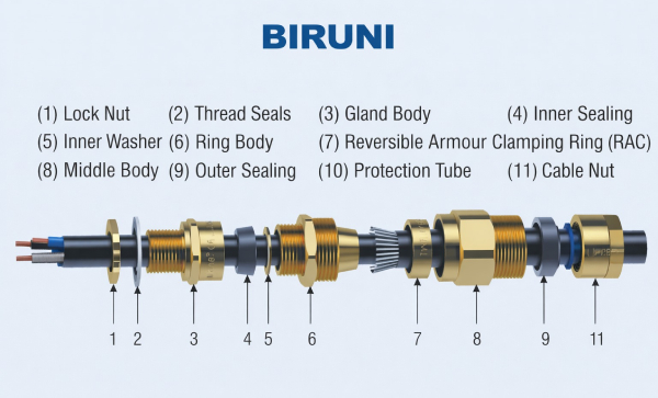 CW 3PT Cable Gland View 1